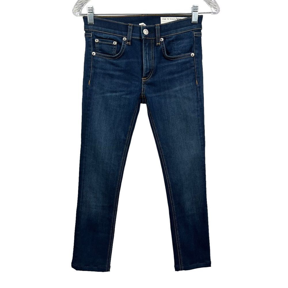 Rag & Bone Women Jeans Skinny Stretch 5 Pocket Low Rise Blue Bedford Size 24*